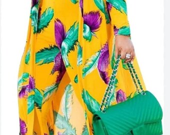 1x 2pcs fashion duster and pants set