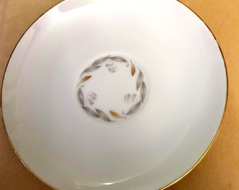 Set of 3, golden fantasy  fine china vintage kaysons saucers,