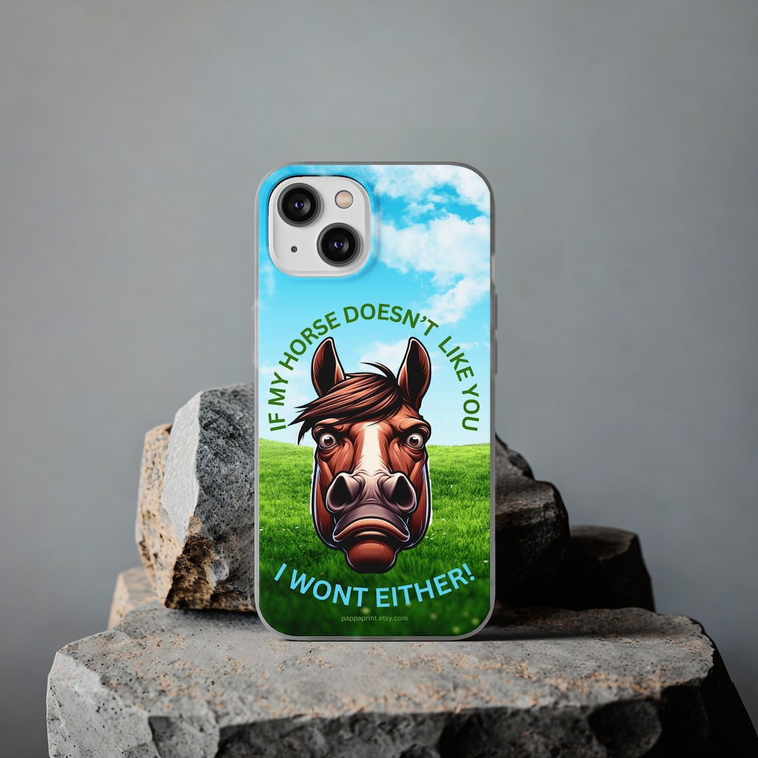 Grumpy Horse Phone Cover Witty Gift for Equestrian Enthusiasts Etsy UK