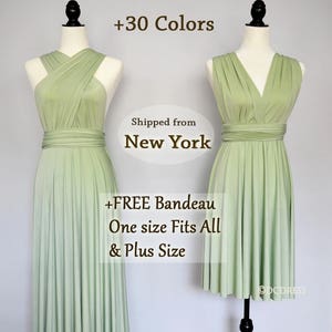 sage green multiway dress