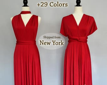infinity dress bloody red