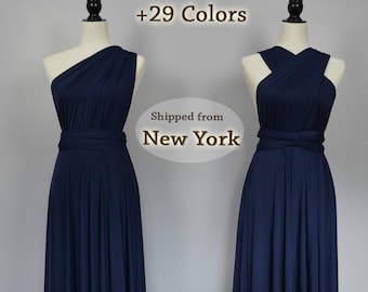 Navy infinity dress, convertible dress, Navy Blue Bridesmaid Dress, party dress, prom dress, multiway dress, long bridesmaid dress, Maxi