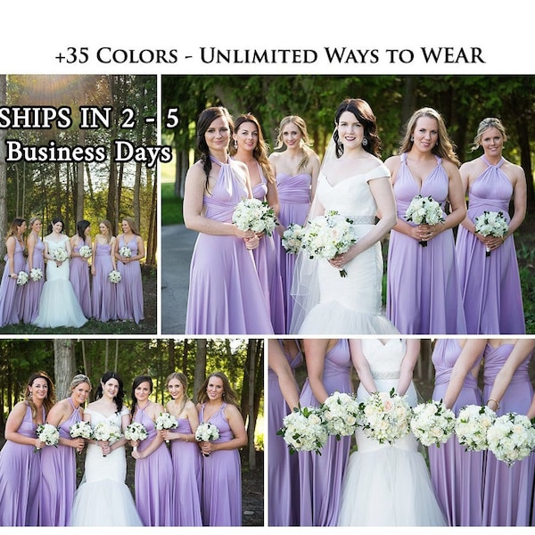 Lilac Bridesmaid dress, convertible dresses, beach dress, infinity dress, party dress, multiway dress, prom evening dress, cocktail