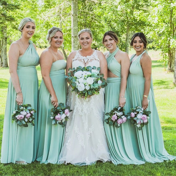 Sage Bridesmaid dress Infinity Dress  prom dress, twist dress, convertible dresses, cocktail dresses, multiway dress