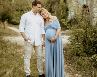 Tull-pearl Maternity Dress for Photo Shoot Baby Shower Senior Photo 