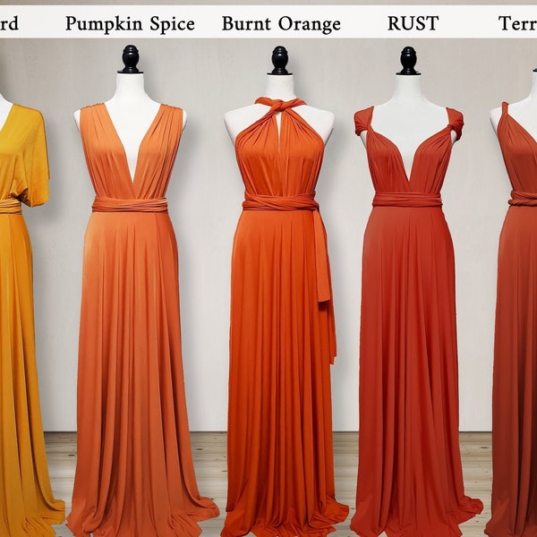 Burnt Orange Bridesmaid Dress - Etsy