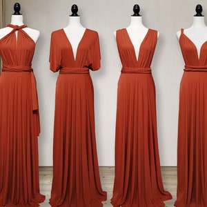 TERRACOTTA Bridesmaid Dress infinity dress Convertible Dress, Wrap dress Prom Dress, Maternity Dress plus size & petite friendly Multiwear image 1