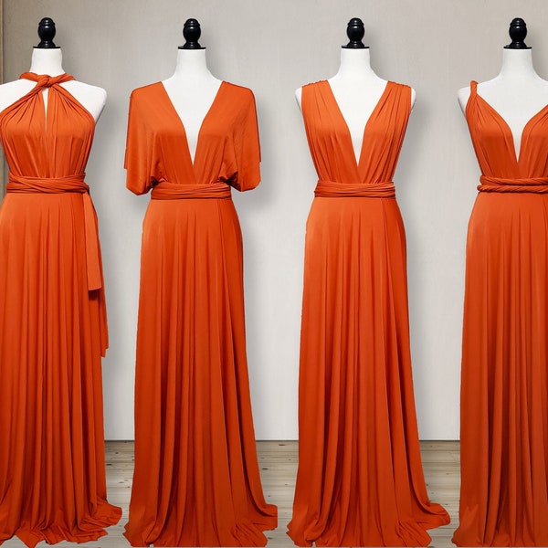 Burnt Orange Bridesmaid Dress - Etsy
