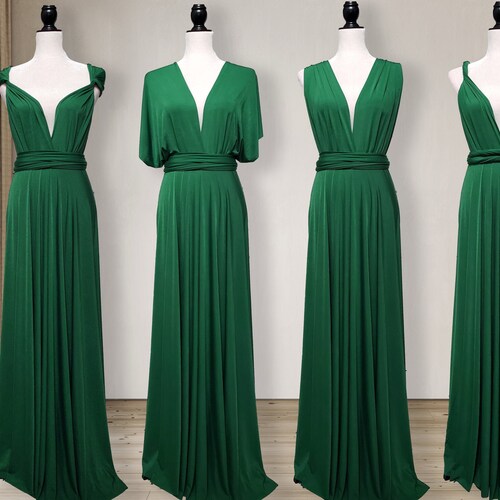 Emerald Green Infinity Dress Emerald Green Bridesmaid Dress Etsy
