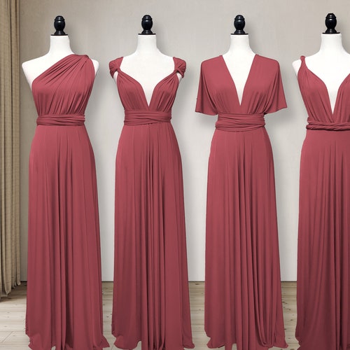 Cinnamon Rose Bridesmaid Dress Convertible Wrap Dress | Etsy