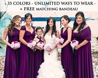 purple and grey bridesmaid dresses