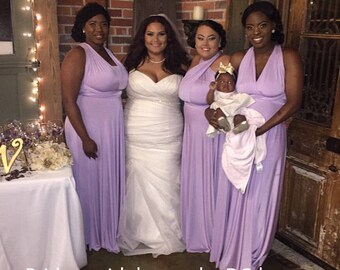 Plus size shop lilac bridesmaid dresses