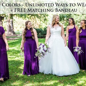 Regal purple bridesmaid dresses online