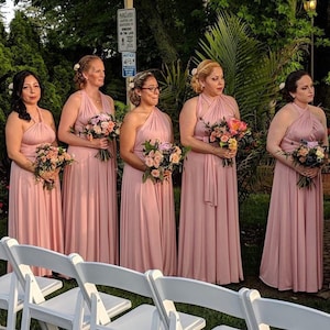 Dusty rose bridesmaid dresses