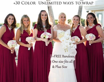 maid of honor dress burgundy