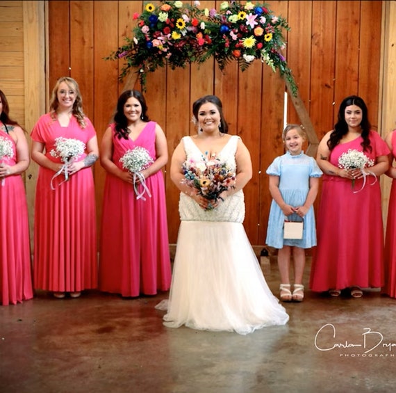 fuchsia bridesmaid dresses