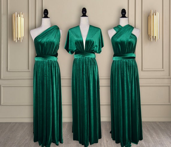 Emerald Green Velvet Dress Emerald ...