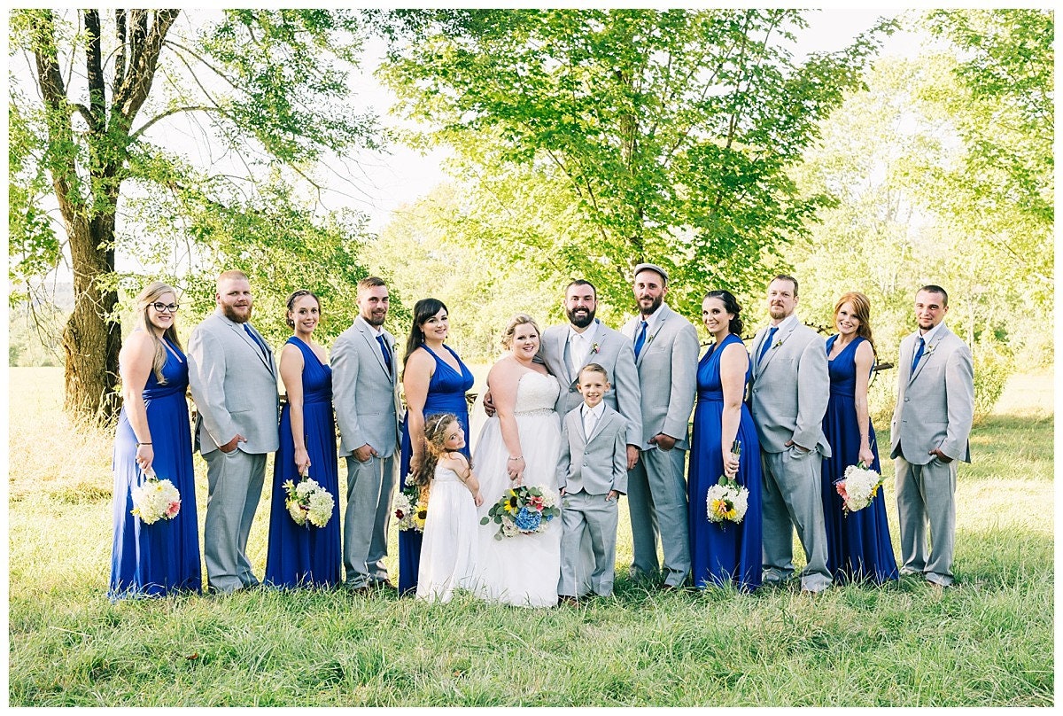 blue suits and blue bridesmaid dresses Light Blue Bridesmaid Dresses with Navy Suits