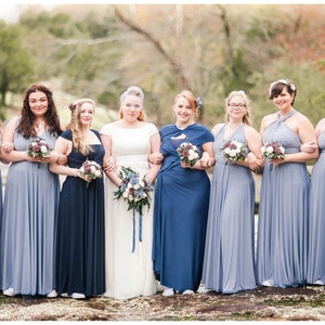 Dusty Blue Bridesmaid Dress infinity dress Periwinkle convertible Infinity Dress Dusty Blue Prom Dresses Maternity Dress Plus Size & Regular imagem 3