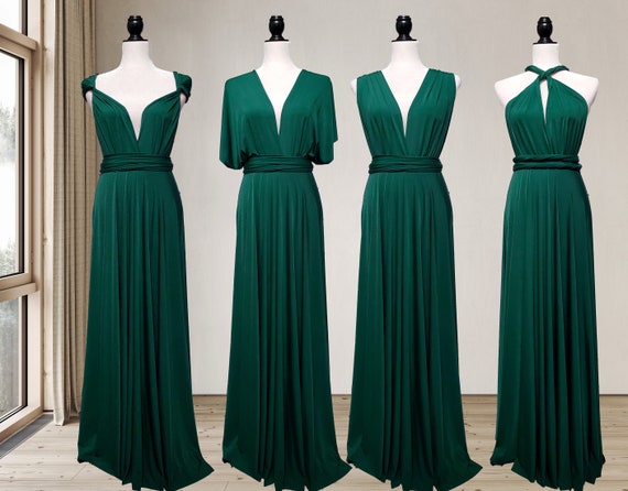 Forest Green Bridesmaid Dress Infinity Dress Convertible Dress Multi Way  Dress, Maternity Dress Plus Size & Petite Friendly Multiwear -  Canada