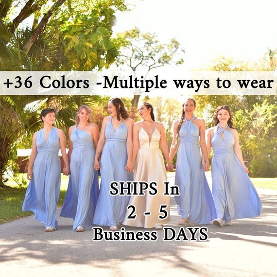 sky blue bridesmaid dresses