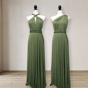 Light Olive Green Bridesmaid Dress infinity dress Convertible Dress Multiway dress Maternity Dress image 3