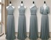 Silver Grey Bridesmaid dress Light Grey infinity dress, convertible dress, Wrap Dress, prom dress, Long Ball gown Plus Size and One size