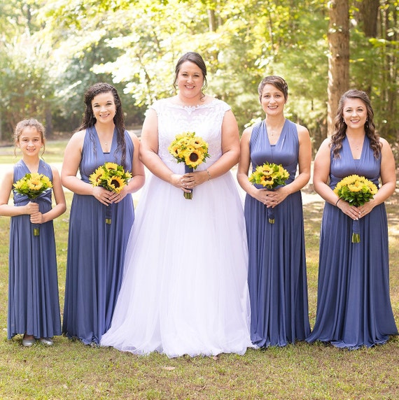 blue bridesmaid dresses