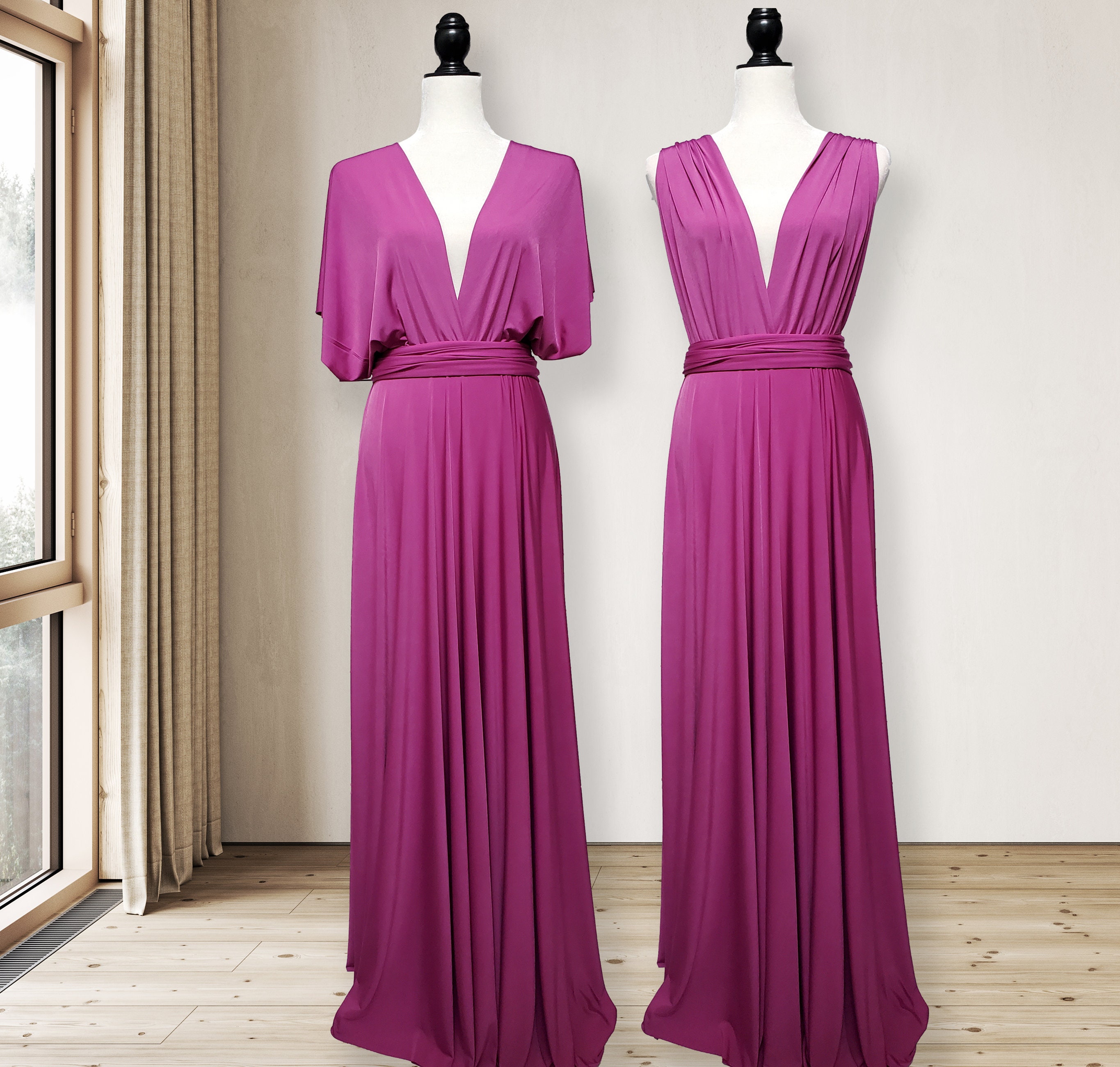 Magenta sales wrap dress