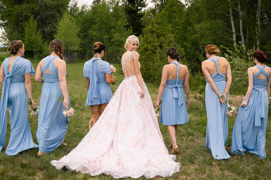 Convertible Sky Blue Maxi Infinite Bridesmaid Dresses main image 1