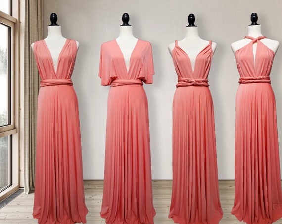 coral colored dresses