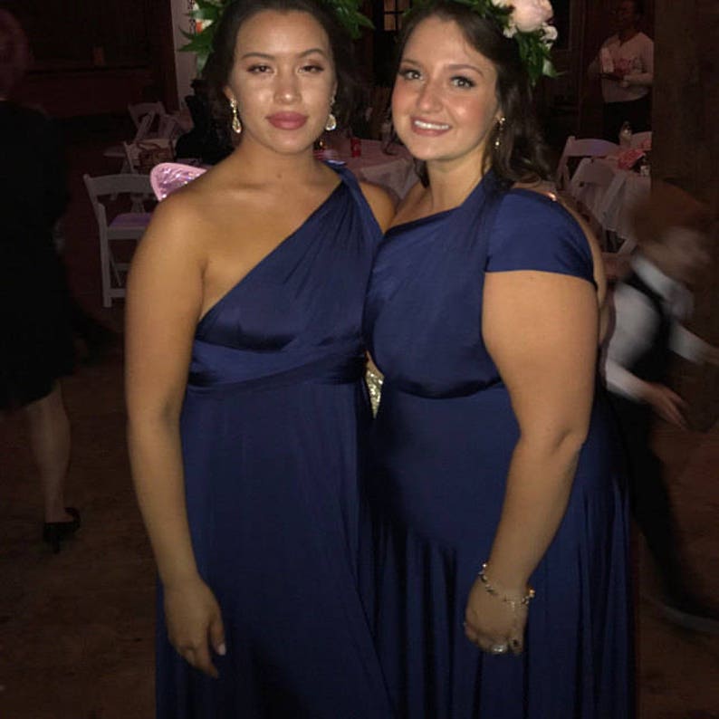 Bridesmaid Dress, Navy infinity Dress convertible dress, Navy Blue Maxi Bridesmaid Dress, party dress, prom dress multiway dress image 3