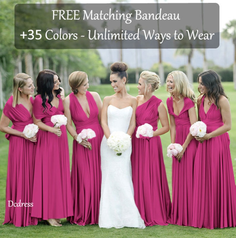 Magenta Maid of Honor Dresses