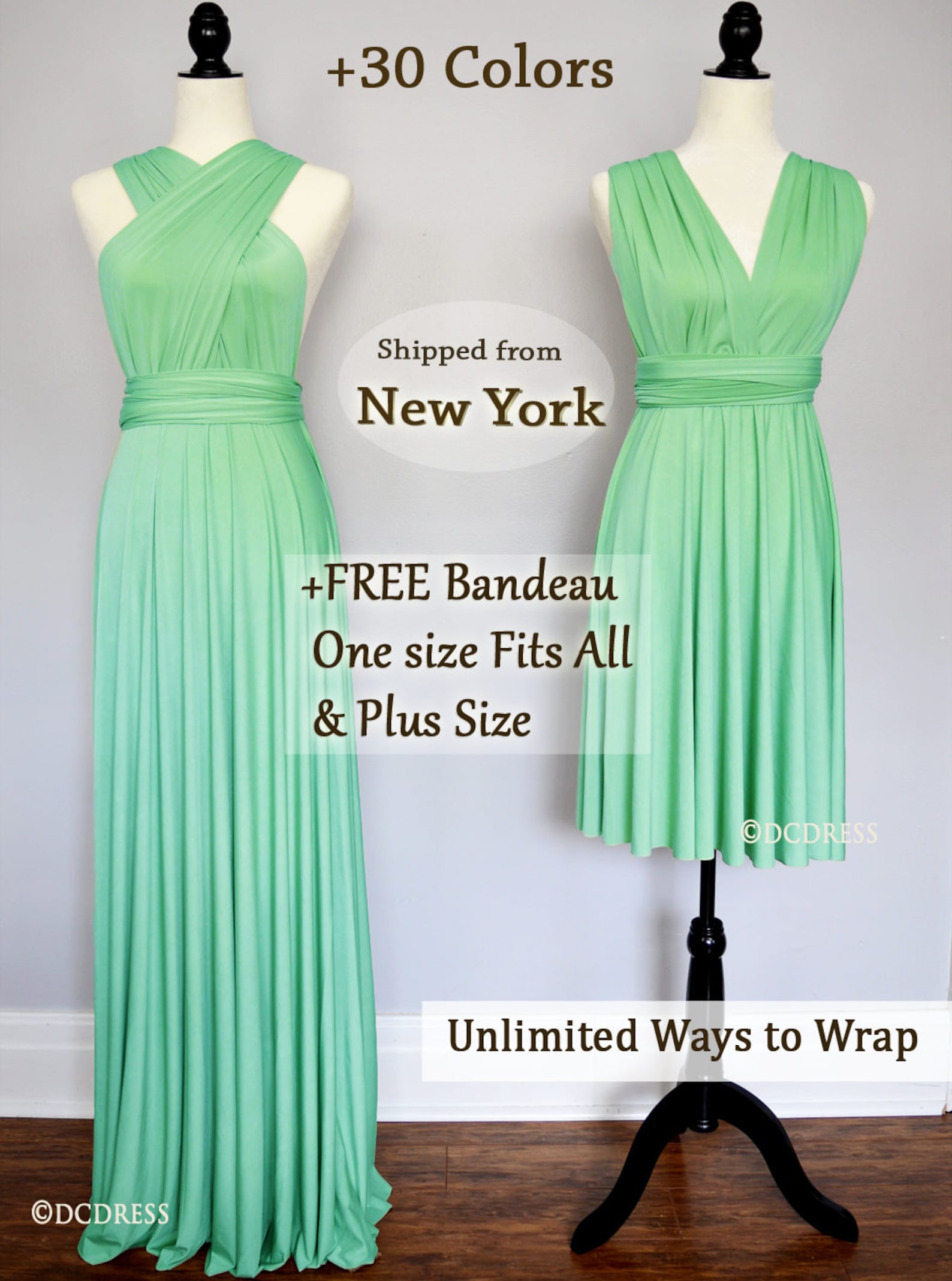 Mint Green Bridesmaid Dress Infinity Dress Convertible | Etsy