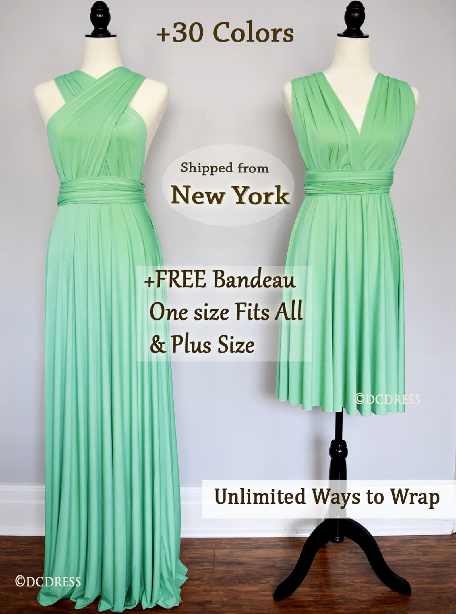 Mint Green Bridesmaid Dress Infinity Dress Convertible Etsy