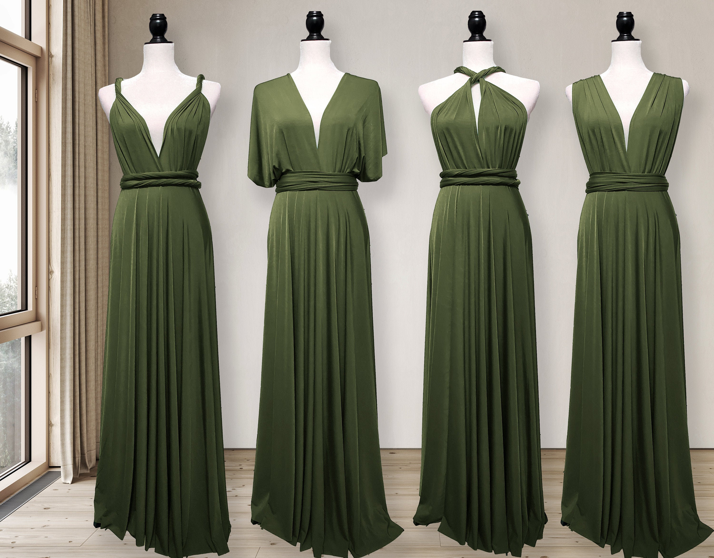 Dark Olive Green Bridesmaid Dress ...