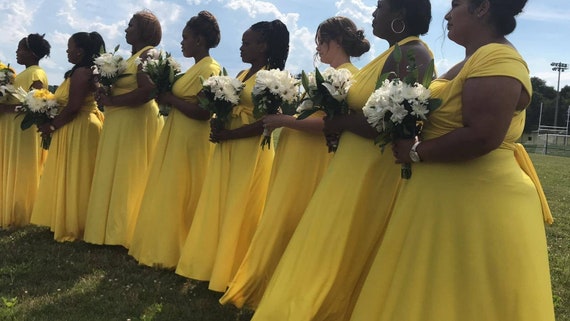 yellow bridesmaid dress