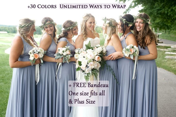 dusty blue bridesmaid dresses