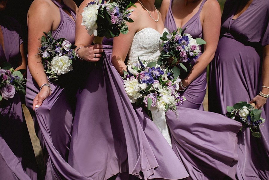 strapless open back dress Wisteria Bridesmaid One Shoulder Sheath/Column Ruched Chiffon Bridesmaid Dresses with Slit main image 1