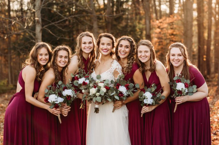 etsy burgandy bridesmaid dresses Burgundy Bridesmaid Dress