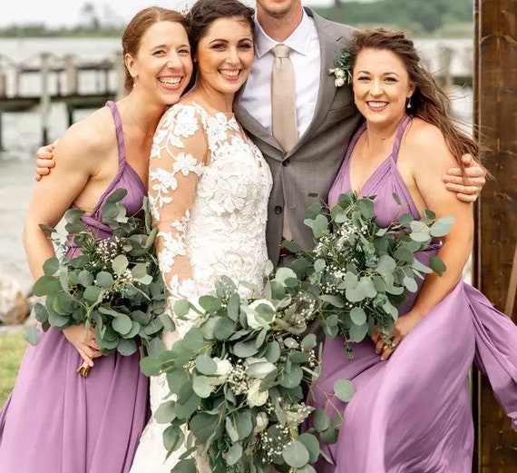 mauve bridesmaid dresses