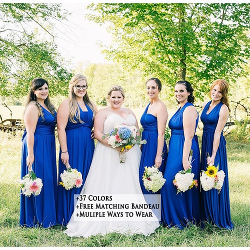 royal blue bridesmaid dresses macy's Royal Blue Multiway Bridesmaid Dress: Handmade, Prom Dress, Evening Gown