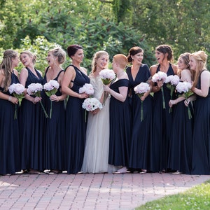 Bridesmaid Dress, Navy infinity Dress convertible dress, Navy Blue Maxi Bridesmaid Dress, party dress, prom dress multiway dress image 2