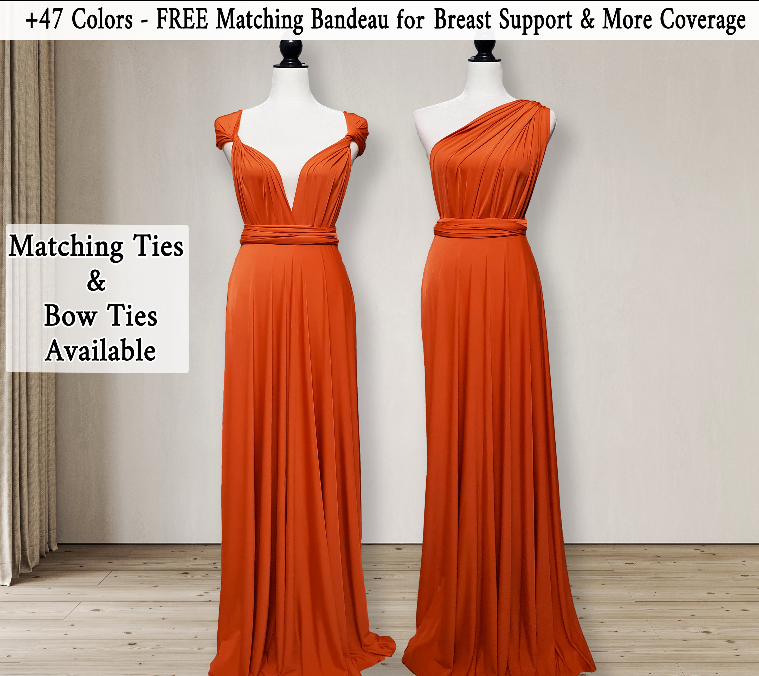 Burnt orange store party dress