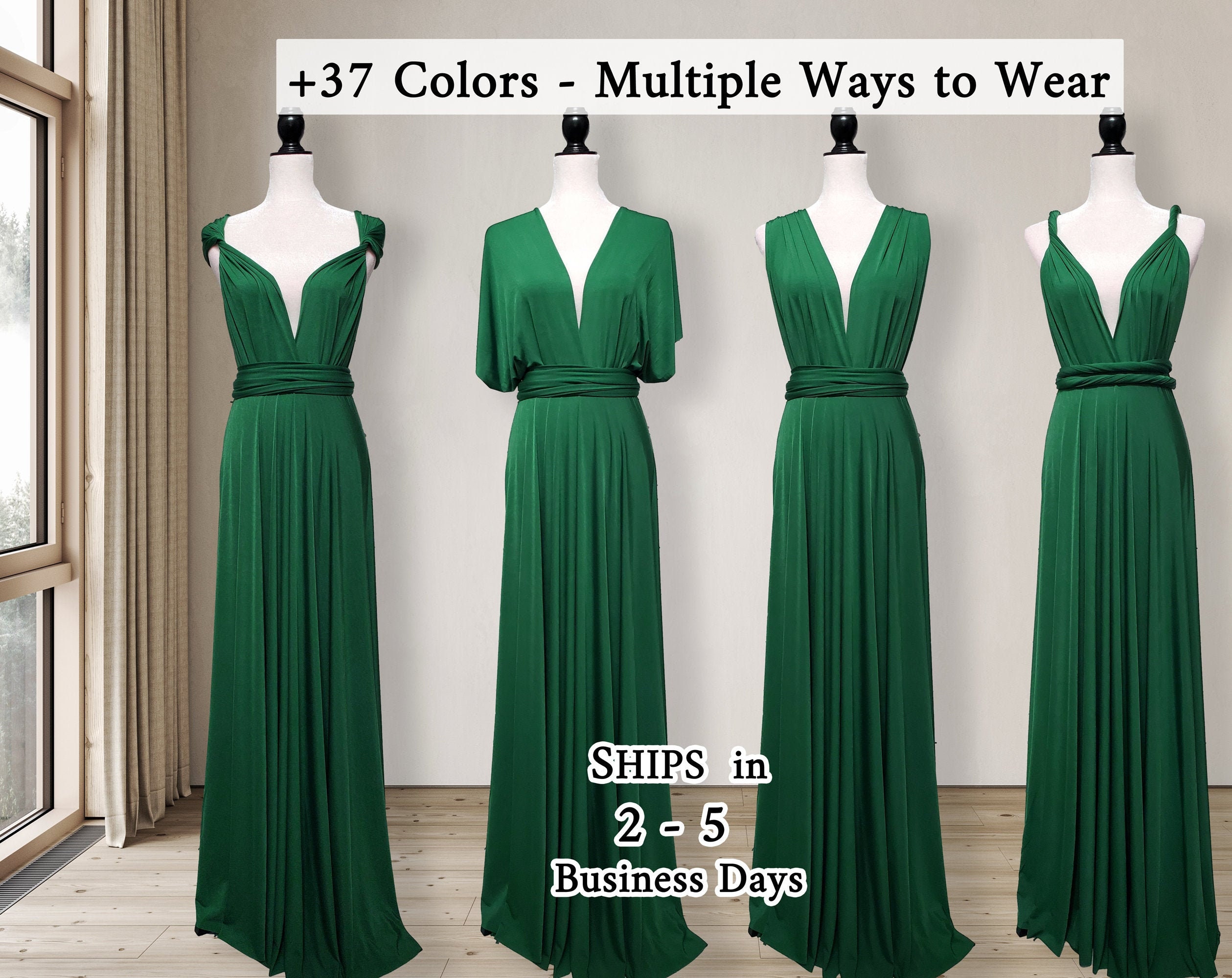 Emerald Green Bridesmaid dress Forest green prom dress | Etsy