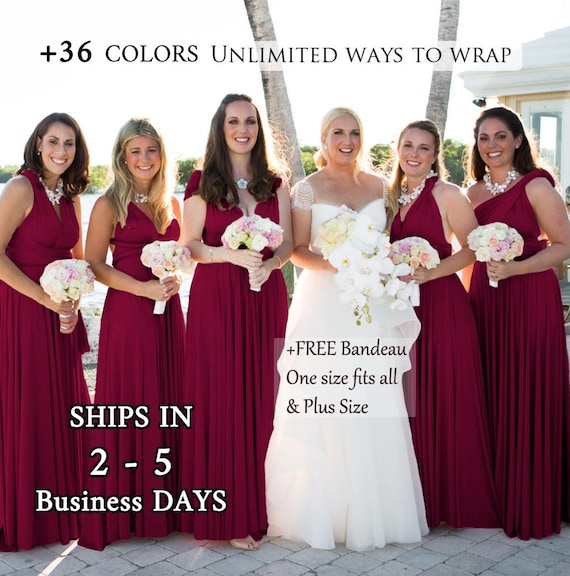 bridesmaid dresses burgundy