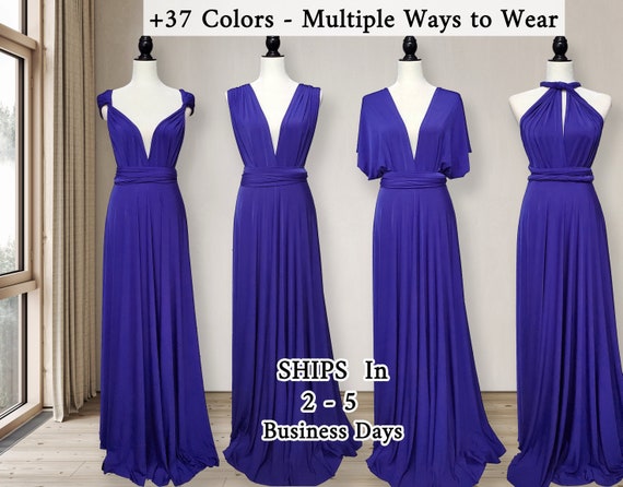 Indigo Blue Bridesmaid Dress Long Ball ...