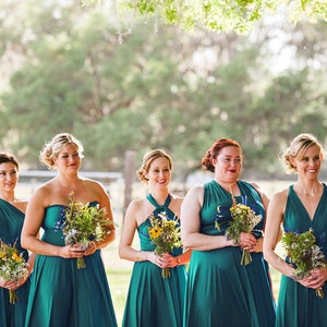 Teal green Wrap dress convertible bridesmaid dresses, infinity dress, sororities dress, infinity dress, prom dress, Ball gown image 2