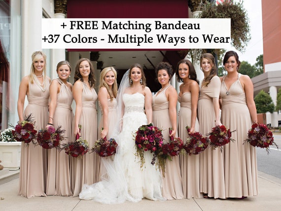 bridesmaid dresses beige color