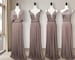 Taupe Bridesmaid dress, Mocha convertible dresses party dress infinity dress twist wrap dress long sleeveless infinity dress, Evening Dress